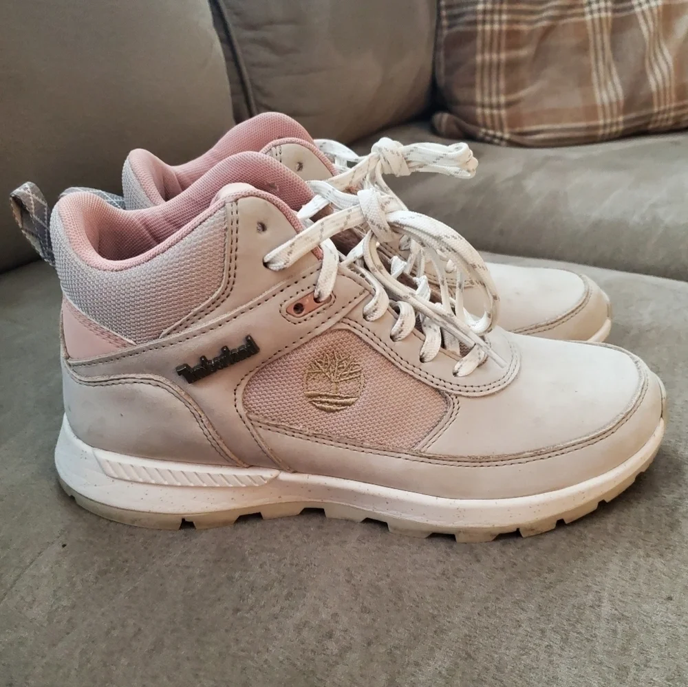 Timberland Field Trekker Mid Womens Shoes Size 7.5 In Light Taupe Nubuck-beige